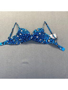 Coco Reef TRUE BLUE Antibes Leopard Tie Cami Underwire Bra, US40/42 E,One Piece